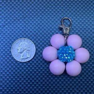 Handcrafted Flower Beaded Keychain Add On.